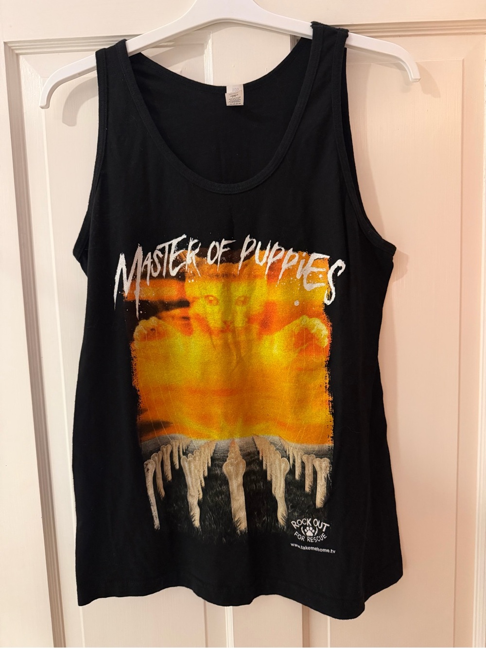 Master of Puppies” Rock Out For Rescue Graphic Tank – Men’s M